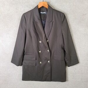 Nocturne Jacket Womens 38 (US Medium) Brown Double Breasted Blazer Ready To Wear